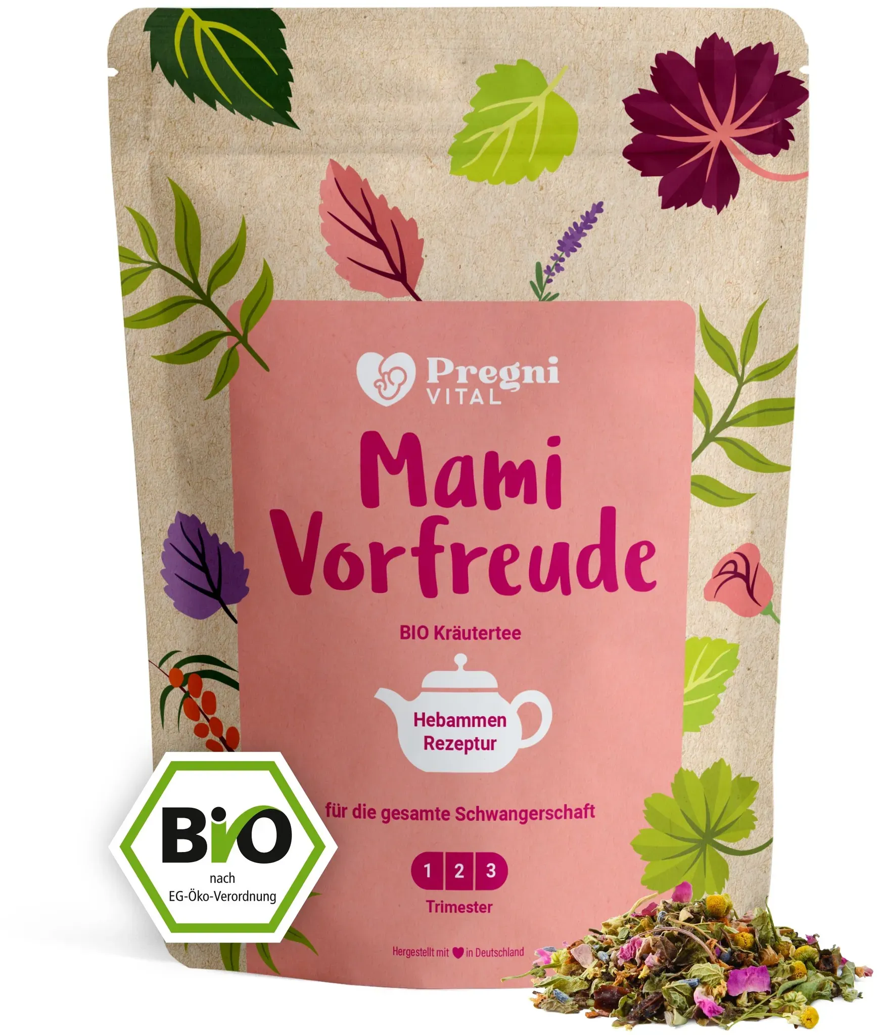 Mami Vorfreude BIO Schwangerschaftstee für die gesamte Schwangerschaft - von PregniVital® Tee 80 g