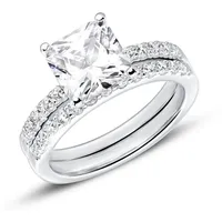 JEWLIX Verlobungsring Verlobungsring von JEWLIX aus Sterlingsilber mit Zirkoniasteinen silberfarben 56