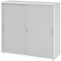 B.M. Bümö Aktenschrank 120 x 110 x 40 cm grau/weiß