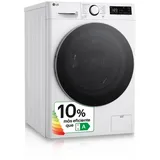 LG F4WR6010A1W – intelligente Waschmaschine, 10 kg, AI Direct Drive, 1400 U/min, Frontlader, Bewertung A, TurboWash 360°, Dampf Steam, Serie 600, Weiß