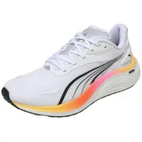 Puma Electrify Nitro 4 Road Running Shoe, White-Poison Pink-Sun Stream, 45.5 EU, Puma White Poison Pink Sun Stream, 46.5 EU