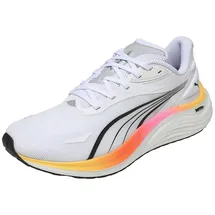 Puma Electrify Nitro 4 Road Running Shoe, White-Poison Pink-Sun Stream, 45.5 EU, Puma White Poison Pink Sun Stream, 46.5 EU