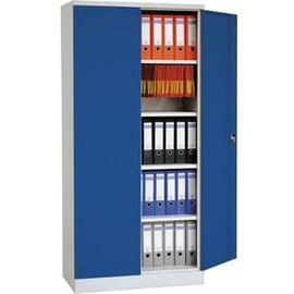 Gürkan Stahlschrank 108850 lichtgrau, enzianblau 92,0 x 42,0 x 195,0 cm, zerlegt