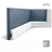 Orac DECOR SX182 AXXENT CASCADE Sockelleiste Wandleiste Zierleiste 2 m 200 cm x 1,3 cm x 5,0 cm Weiß