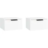 vidaXL Hängenachtschrank 2 Stk. 34 x 30 x 20 cm Weiß