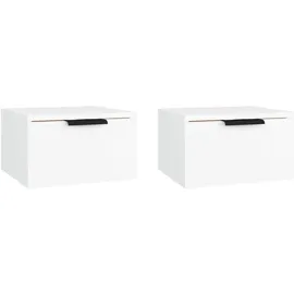 vidaXL Hängenachtschrank 2 Stk. 34 x 30 x 20 cm Weiß