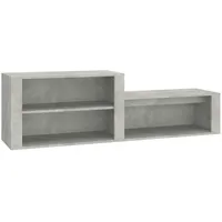 VidaXL Schuhschrank Betongrau 150x35x45 cm Holzwerkstoff
