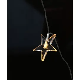 Lex LED Lichterkette Batterie 1 m Transparent
