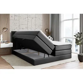 altdecor Boxspringbett Schwarz Hochglanz, Holzwerkstoff, Höhe ca. 20 cm 140x200 cm, Schlafzimmer, Betten, Boxspringbetten