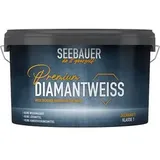 Seebauer-DIY Wandfarbe Premium-Diamantweiß, weiß, Dispersionsfarbe, matt, 5 Liter