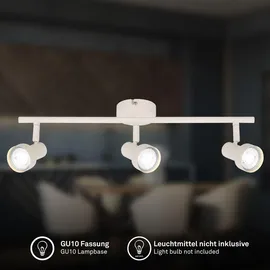 Briloner Deckenlampe 3-flg. schwenkbar Altweiß