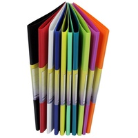 EXXO by HFP Schnellhefter / Schlaufenhefter / Fast-Binder A4 aus PP-Folie mit Abheftmechanismus und Kartenhalter, Farbe: Perlfarben farblich sortiert – 10 Stück