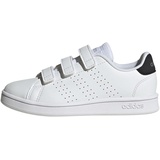adidas Advantage Court Lifestyle Hook-and-Loop Shoes-Low (Non Football), FTWR White/core Black/Silver met, 35 EU