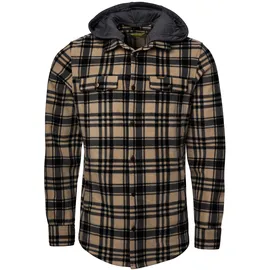 Hero by John Medoox Hunter Workwear Arbeitshemd mit Kapuze", regular fit, Microfleece - XL,