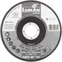 Lukas-Erzett T41 125x1,0x22,23 A60S-BF AT006710V9802 Trennscheiben-Set 125mm 50St.