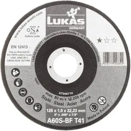 Lukas-Erzett T41 125x1,0x22,23 A60S-BF AT006710V9802 Trennscheiben-Set 125mm 50St.