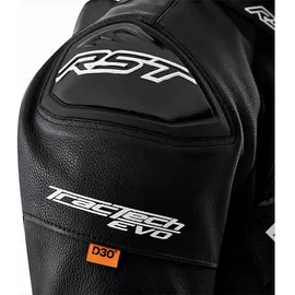 RST Tractech Evo D3O Lederjacke perforiert Schwarz/Weiß 3XL