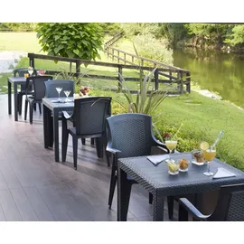 PROGARDEN King Bistrotisch 79 x 79 x 72 cm anthrazit