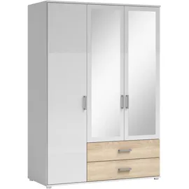 SchlafKONTOR Kleiderschrank weiß B/H/T: ca. 125x190x51 cm - weiß