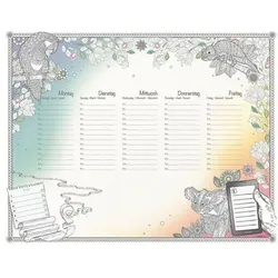 folia Schreibunterlage aus Papier - Ausmalbilder mehrfarbig