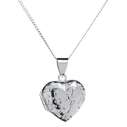 Firetti Kette mit Anhänger »Schmuck Geschenk Silber 925 Halsschmuck Halskette Panzerkette Herz«, Herz Elfe, Rückseite: believe Firetti silberfarben