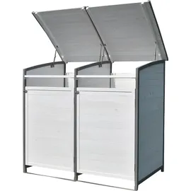 MuCoLa Mülltonnenbox Doppelbox 140 x 127 cm grau