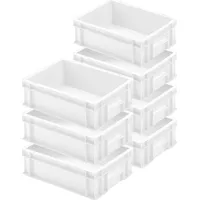 BRB-Lagertechnik Eurobehälter 40 x 30 x 12 cm 2-tlg. weiß