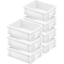 BRB-Lagertechnik Eurobehälter 40 x 30 x 12 cm 2-tlg. weiß