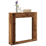 vidaXL Bodenschutzplatte Kaminumrandung Altholz-Optik 100x20x100 cm Spanplatte