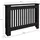 ECD Germany Heizkörperverkleidung Landhausstil 112x19x82 cm Schwarz