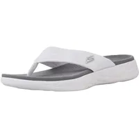 Skechers Damen On The Go 600 Flip-Flop, Weiss/opulenter Garten, 37 EU - 37 EU
