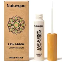 Nakungoo Lash & Brow Growth Serum Wimpernserum für Schnelles Wachstum von Wimpern und Augenbrauen, Ohne Hormone | Augenbrauenserum Made in Italy mit Natürlichem Rizinusöl, Ginseng, Biotin, 5 ml