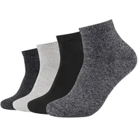 s.Oliver Quarter Socken 4 Paare Schwarz 39-42