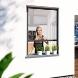 WINDHAGER Insektenschutzrollo PLUS 130 x 160 cm Grau