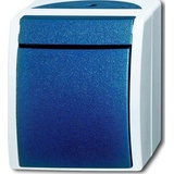 Busch-Jaeger Ocean Wippschalter, grau/blaugrün 2601/2 W-53