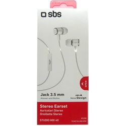 SBS Stereo Studio Mix 40 Earset 3,5 mm Klinkenstecker Kopfhörer Ohrhörer