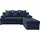 Jockenhöfer Eckcouch Mikrofaser L-Form 3-Sitzer Blau