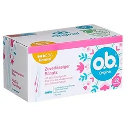 o.b. Tampons Original Normal Größe normal für mittlere/stärkere Periode, 32 St.
