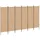 vidaXL 6-teiliger Raumtrenner Beige 300 x 180 cm Stoff