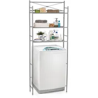 CARO-Möbel Toilettenregal Anthrazit, Metall, Mode, 65x164x22 cm, Waschküche, Waschmaschinenschrank