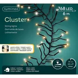 Kaemingk Lumineo led Clusterbeleuchtung 700 cm 768 Lichter warmweiß - Schwarz