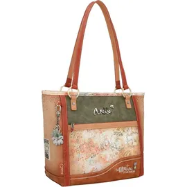 Anekke Peace & Love Schultertasche Polyurethan Khaki