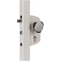 Locinox Gittertorschlossset LAKZ4i4i mit Türknopf für 40 mm Profile Alu RAL7040