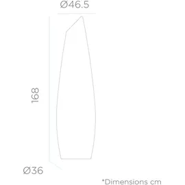 Licht-Erlebnisse Außenleuchte Kunststoff 170 cm Akku IP65 dimmbar RGBW weiß