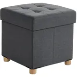 Relaxdays Hocker mit Stauraum Anthrazit