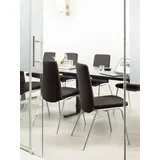 Polsterstuhl STRESSLESS "Laurel", braun (chocolate paloma, schwarz matt), B:57cm H:92cm T:59cm, Leder PALOMA: PALOMA ist ein durchgefärbtes Semianilin-Möbelleder mit natürlicher Narbung., Stühle, Polsterstuhl, Low Back, Größe L, mit Beinen aus Stahl in Schwarz matt