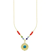 aniston jewelry & watches Kette mit Anhänger bunt Silber 925