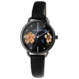 Excellanc Damen-Uhr Kunstleder Analog Quarz 1900280 Schwarz