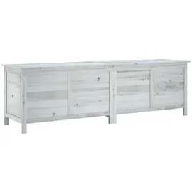 furnicato Gartentruhe 198,5 x 50 x 56,5 cm Weiß