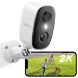 COOAU 2K WiFi6 Überwachungskamera Weiß